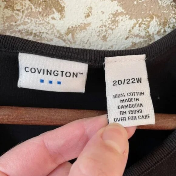 2 pretty black tops ❤️ Plus Size by Covington and P.S.E. - Picture 8 of 11